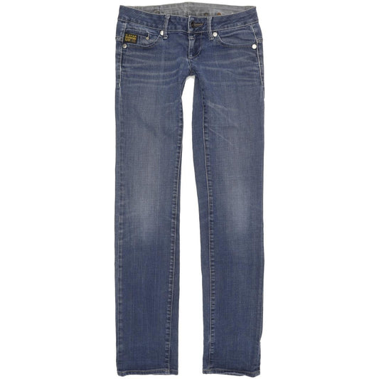 G-Star Midge Women Blue Straight Slim Stretch Jeans W27 L33