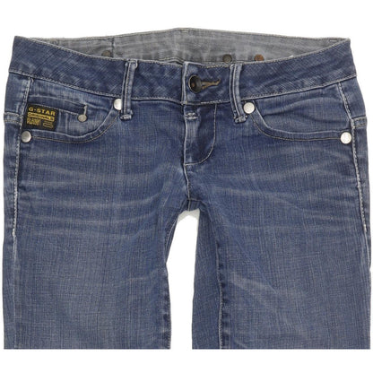 G-Star Midge Women Blue Straight Slim Stretch Jeans W27 L33