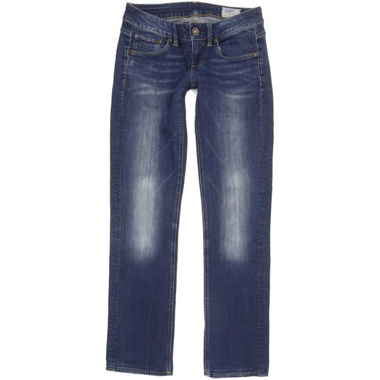 G-Star 3301 Women Blue Straight Slim Stretch Jeans W27 L29