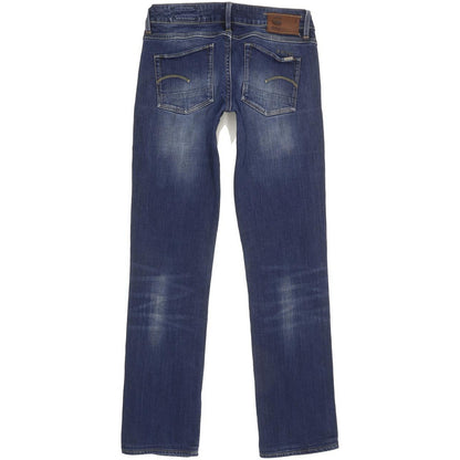 G-Star 3301 Women Blue Straight Slim Stretch Jeans W27 L29