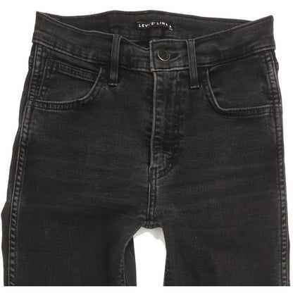 Levi's Line 8 Women Black Skinny Slim Stretch Jeans W24 L30