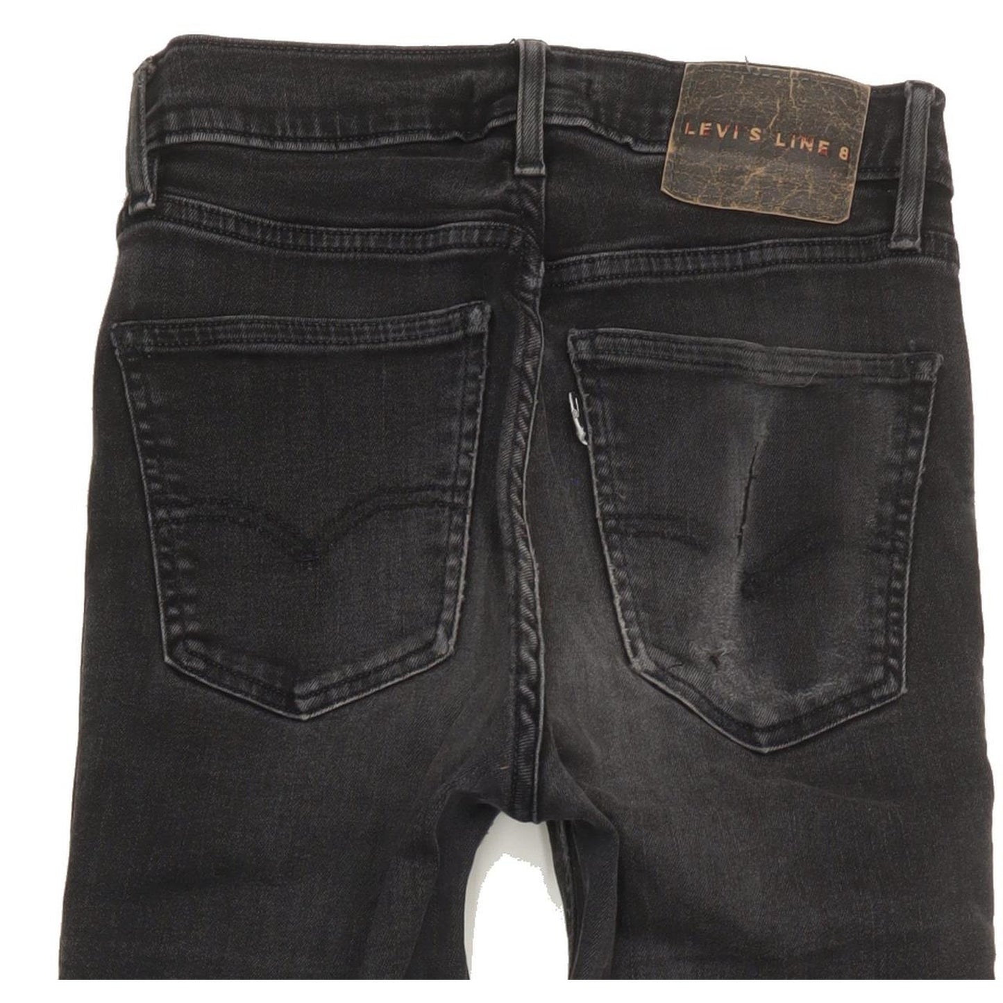 Levi's Line 8 Women Black Skinny Slim Stretch Jeans W24 L30