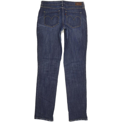Levi's Bold Curve Women Blue Straight Slim Stretch Jeans W30 L34