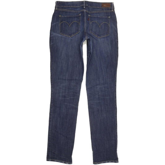 Levi's Bold Curve Women Blue Straight Slim Stretch Jeans W30 L34