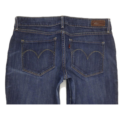 Levi's Bold Curve Women Blue Straight Slim Stretch Jeans W30 L34