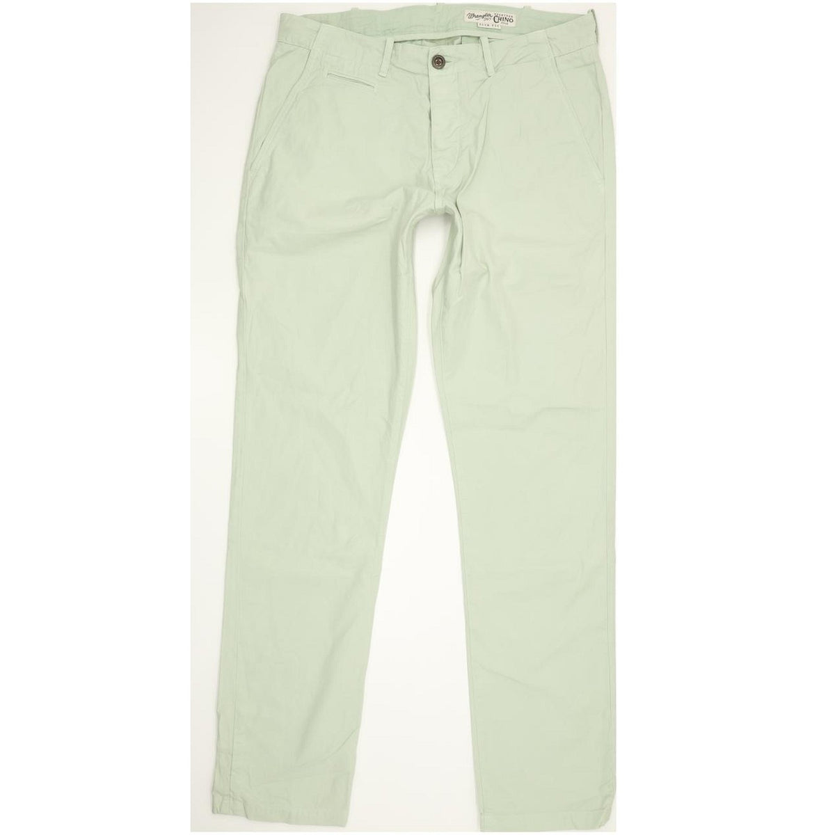 Wrangler Men Green Straight Slim Chino Stretch Jeans W32 L33