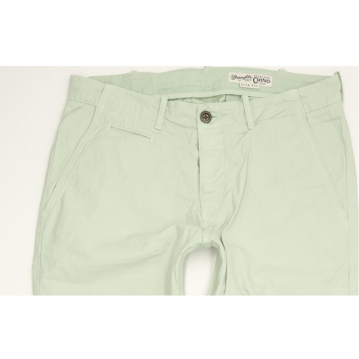 Wrangler Men Green Straight Slim Chino Stretch Jeans W32 L33