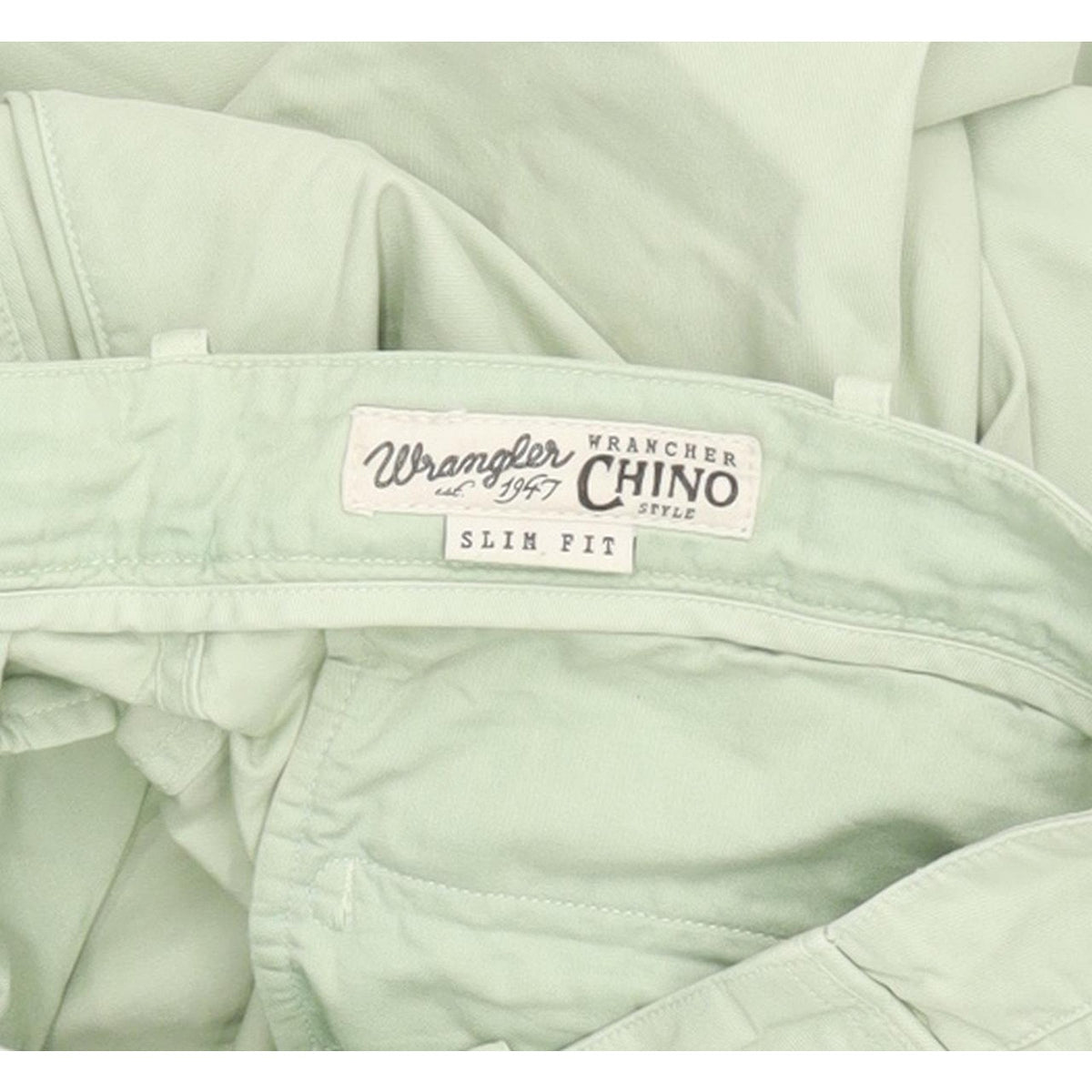 Wrangler Men Green Straight Slim Chino Stretch Jeans W32 L33
