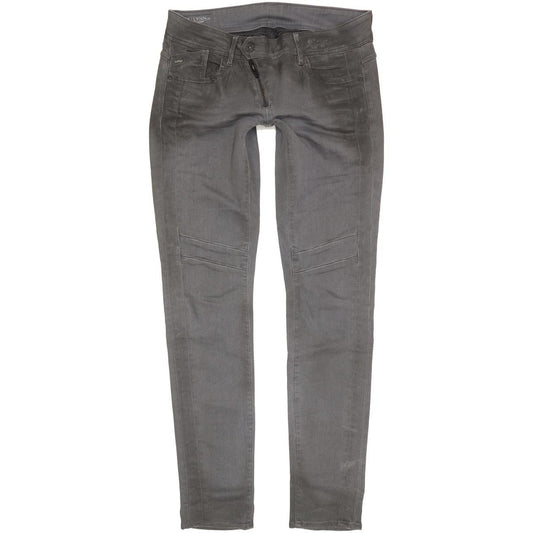 G-Star Lynn Zip Shablon Women Grey Skinny Slim Stretch Jeans W30 L33