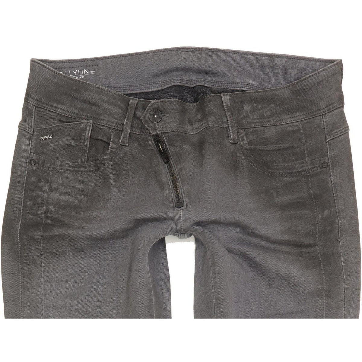G-Star Lynn Zip Shablon Women Grey Skinny Slim Stretch Jeans W30 L33