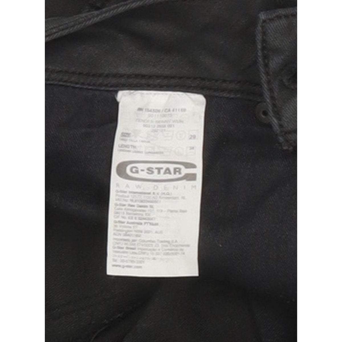 G-Star Fender Women Black Skinny Slim Stretch Jeans W29 L34
