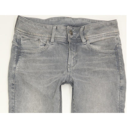 G-Star Lynn D-Mid Women Grey Skinny Slim Stretch Jeans W29 L31