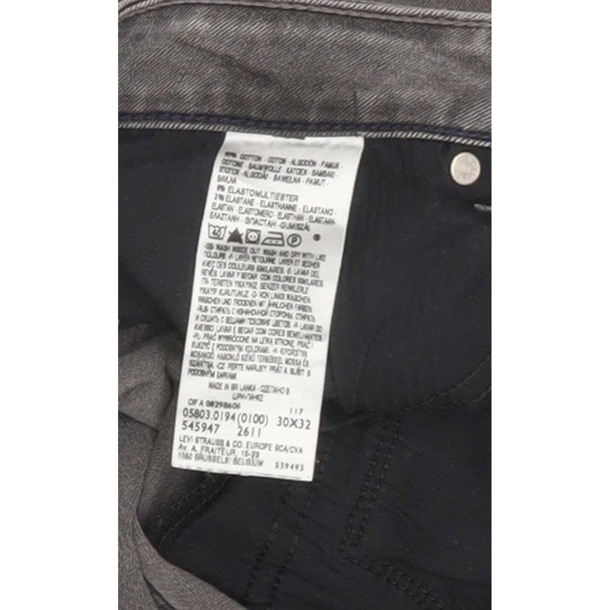 Levi's Bold Curve Women Grey Skinny Slim Stretch Jeans W30 L30
