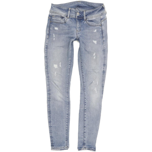 G-Star Lynn D-Mid Women Blue Skinny Slim Stretch Jeans W28 L29