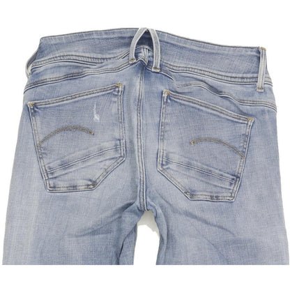 G-Star Lynn D-Mid Women Blue Skinny Slim Stretch Jeans W28 L29