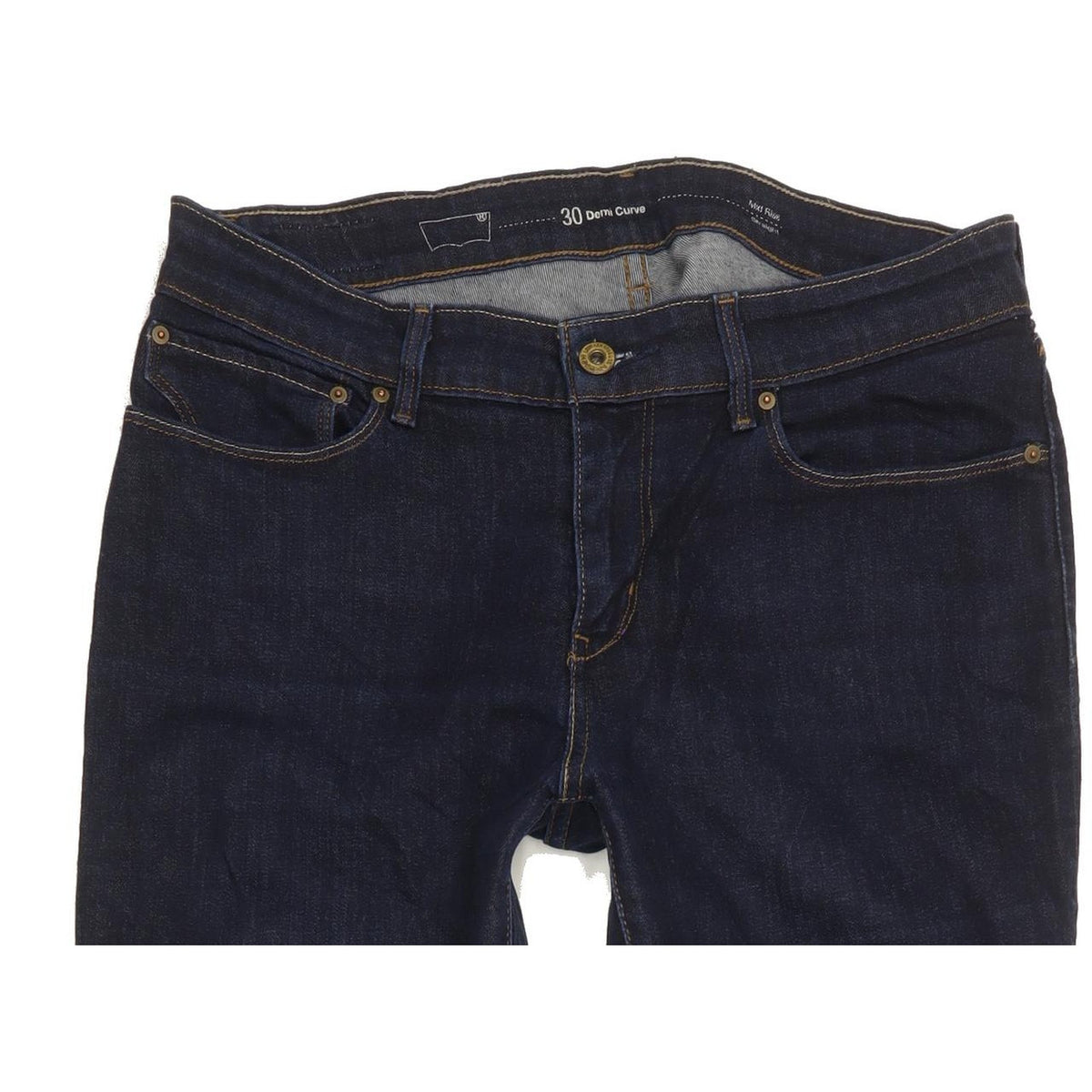 Levi's Demi Curve Women Blue Straight Slim Stretch Jeans W30 L31