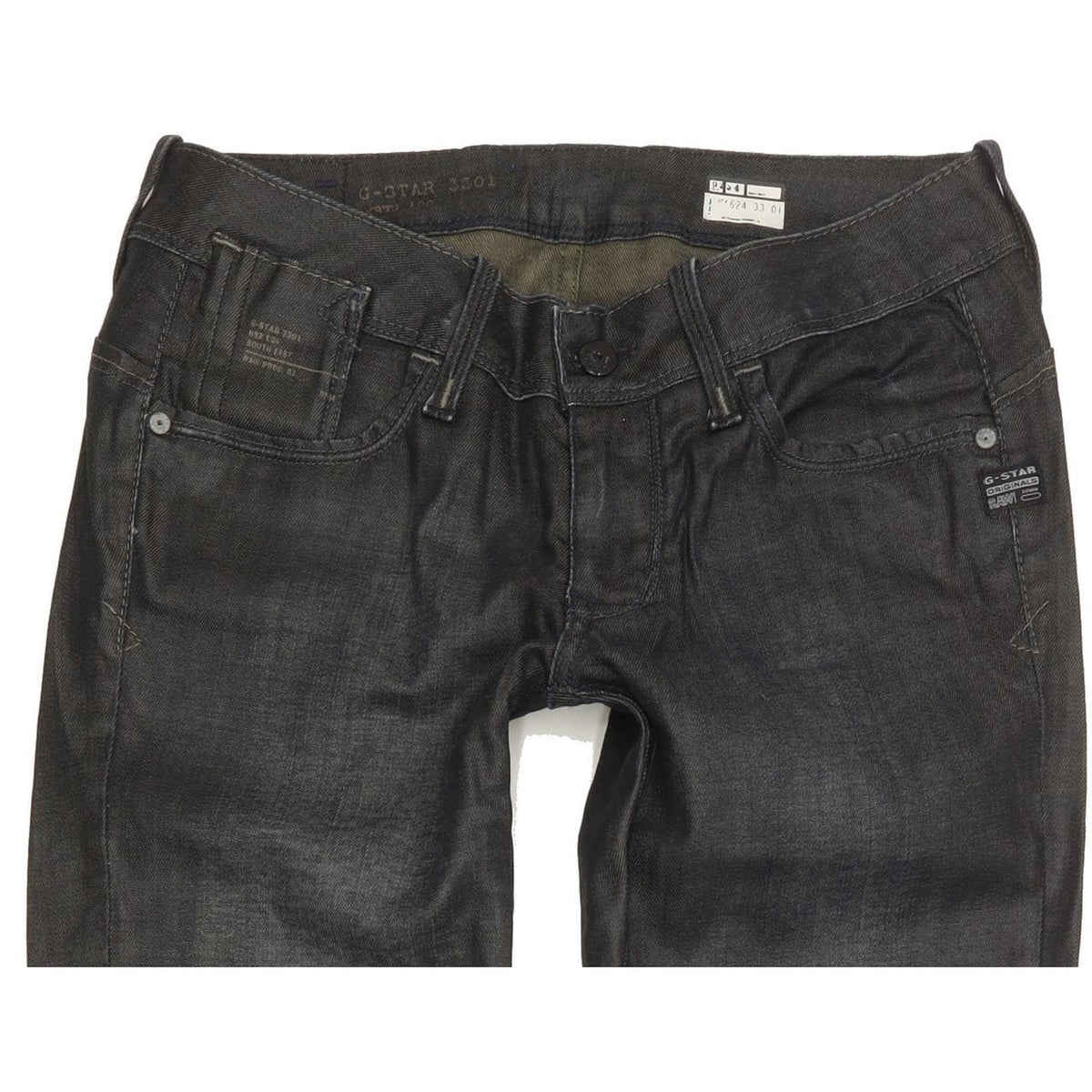 G-Star Elect Women Charcoal Straight Slim Stretch Jeans W30 L35