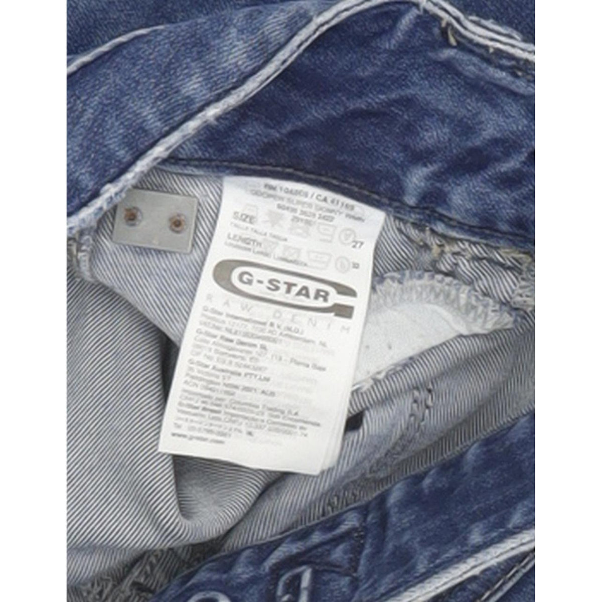 G-Star Cooper Women Blue Skinny Slim Stretch Jeans W26 L34