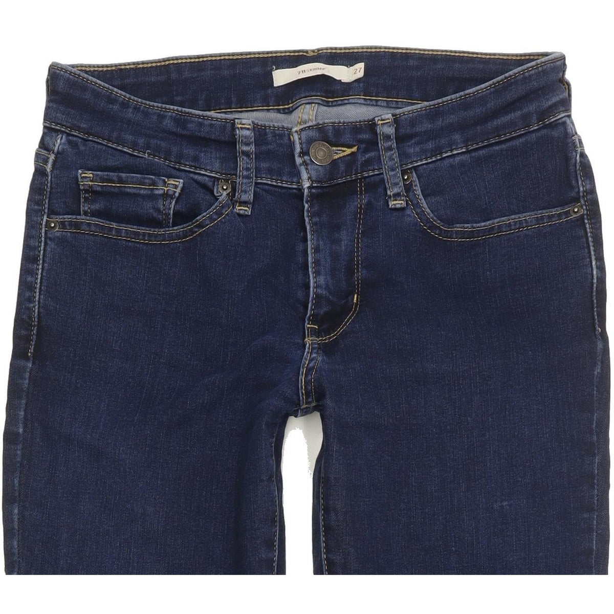 Levi's 711 Women Blue Skinny Slim Stretch Jeans W27 L32