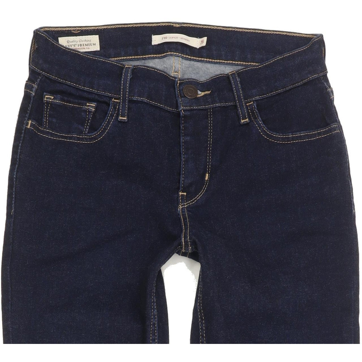 Levi's 710 Super Women Blue Skinny Slim Stretch Jeans W26 L30