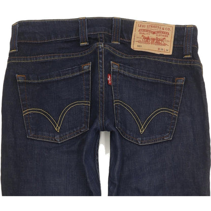 Levi's 603 Women Blue Straight Slim Stretch Jeans W26 L33