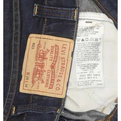 Levi's 603 Women Blue Straight Slim Stretch Jeans W26 L33