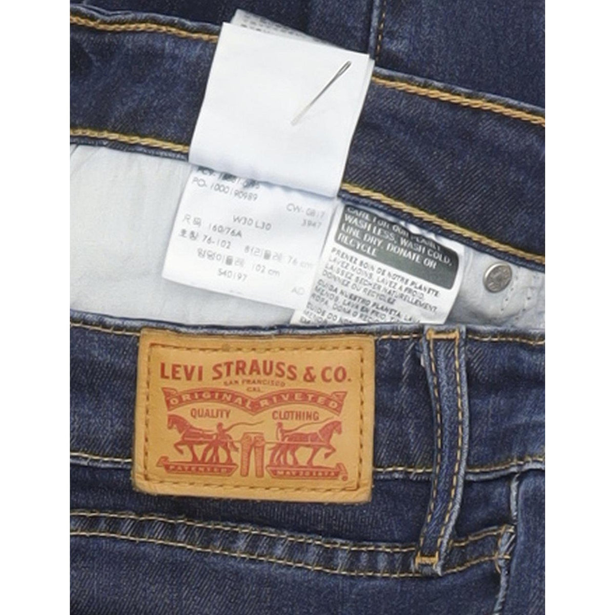 Levi's 711 Women Blue Skinny Slim Stretch Jeans W30 L30