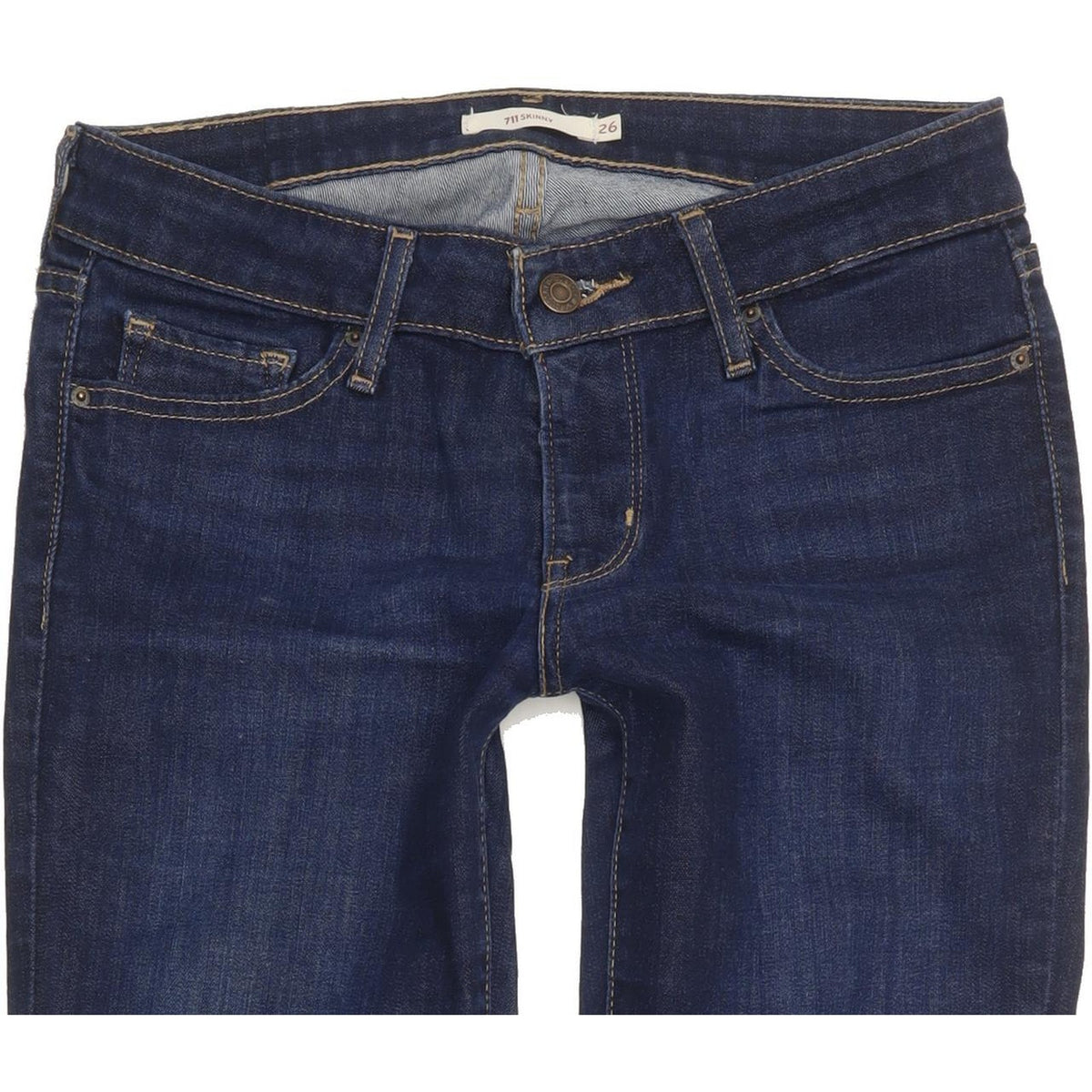 Levi's 711 Women Blue Skinny Slim Stretch Jeans W26 L29