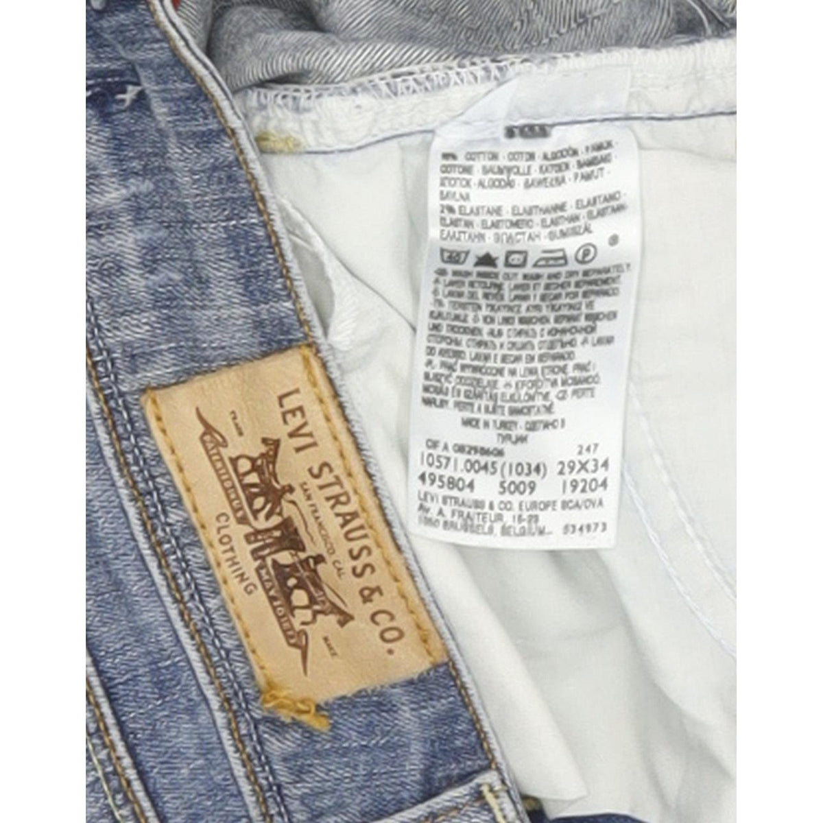Levi's 571 Women Blue Straight Slim Stretch Jeans W29 L34