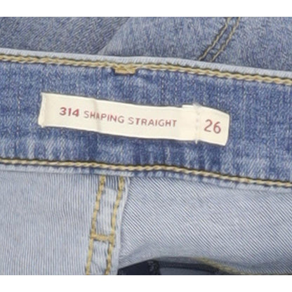 Levi's 314 Shaping Women Blue Straight Slim Stretch Jeans W26 L32