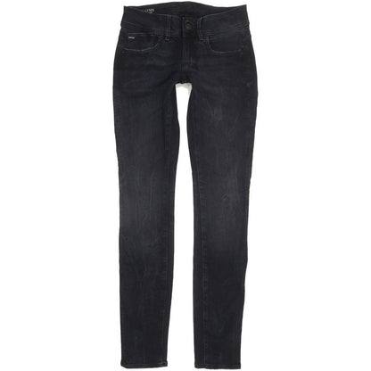 G-Star Lynn Mid Women Navy Skinny Slim Stretch Jeans W28 L32