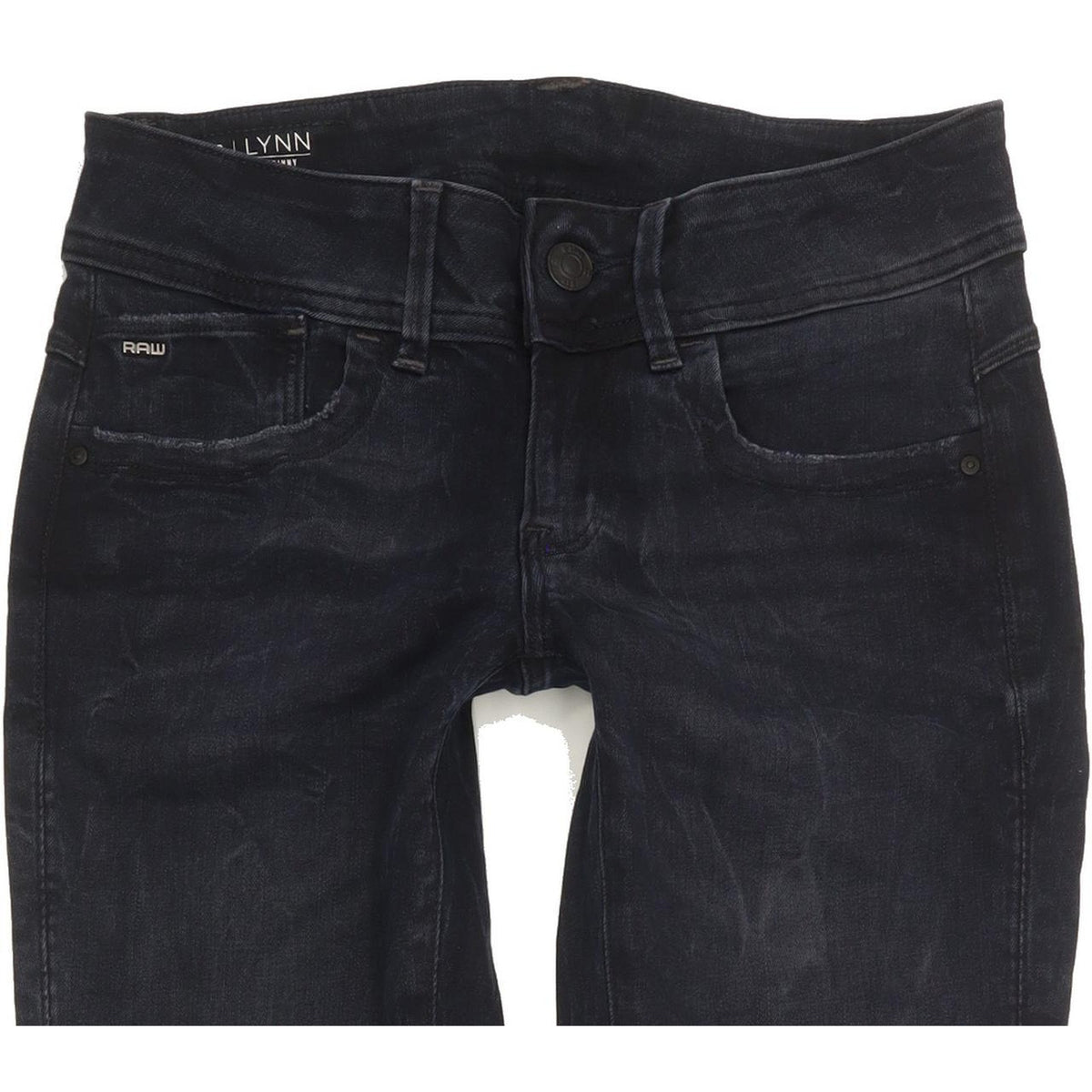 G-Star Lynn Mid Women Navy Skinny Slim Stretch Jeans W28 L32