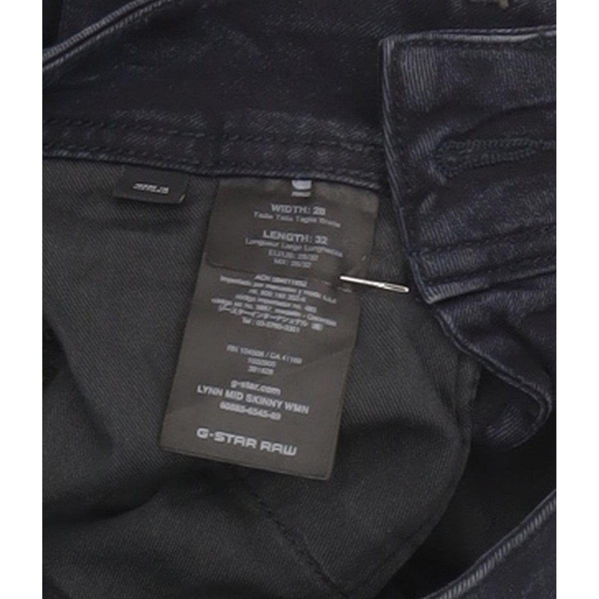 G-Star Lynn Mid Women Navy Skinny Slim Stretch Jeans W28 L32