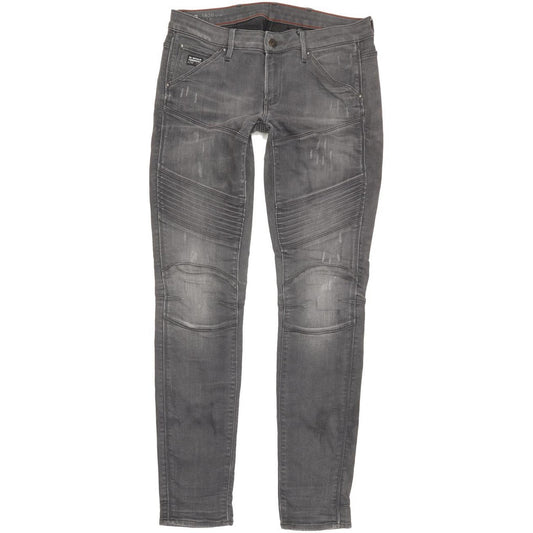 G-Star 5620 Custom Women Grey Skinny Slim Stretch Jeans W29 L32