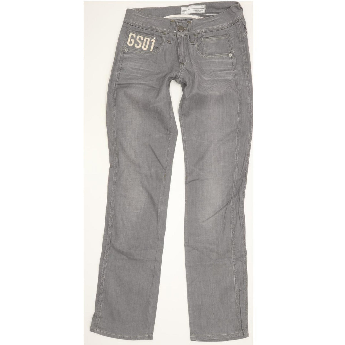 G-Star Saville Women Grey Straight Slim Stretch Jeans W26 L32