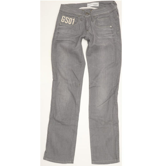 G-Star Saville Women Grey Straight Slim Stretch Jeans W26 L32