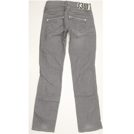 G-Star Saville Women Grey Straight Slim Stretch Jeans W26 L32