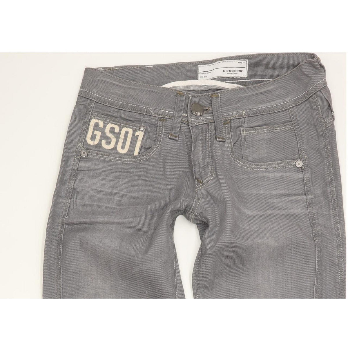 G-Star Saville Women Grey Straight Slim Stretch Jeans W26 L32