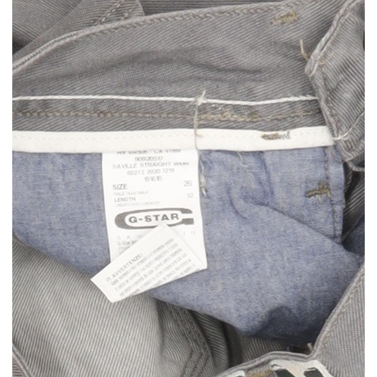 G-Star Saville Women Grey Straight Slim Stretch Jeans W26 L32