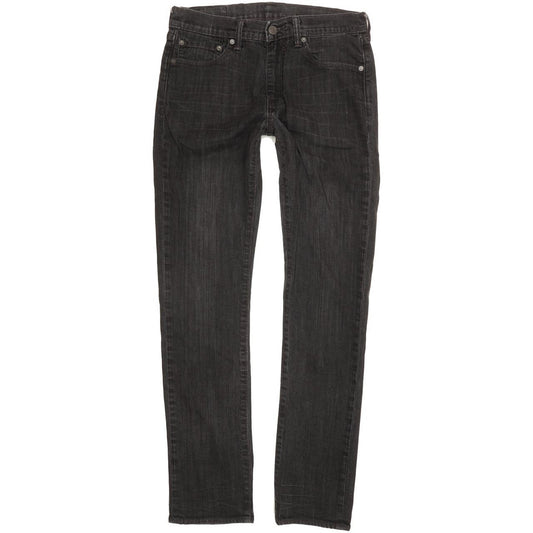 Levi's 510 Men Black Skinny Slim Stretch Jeans W32 L32