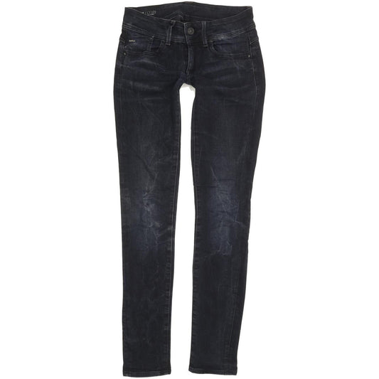 G-Star Lynn Mid Women Navy Skinny Slim Stretch Jeans W26 L32