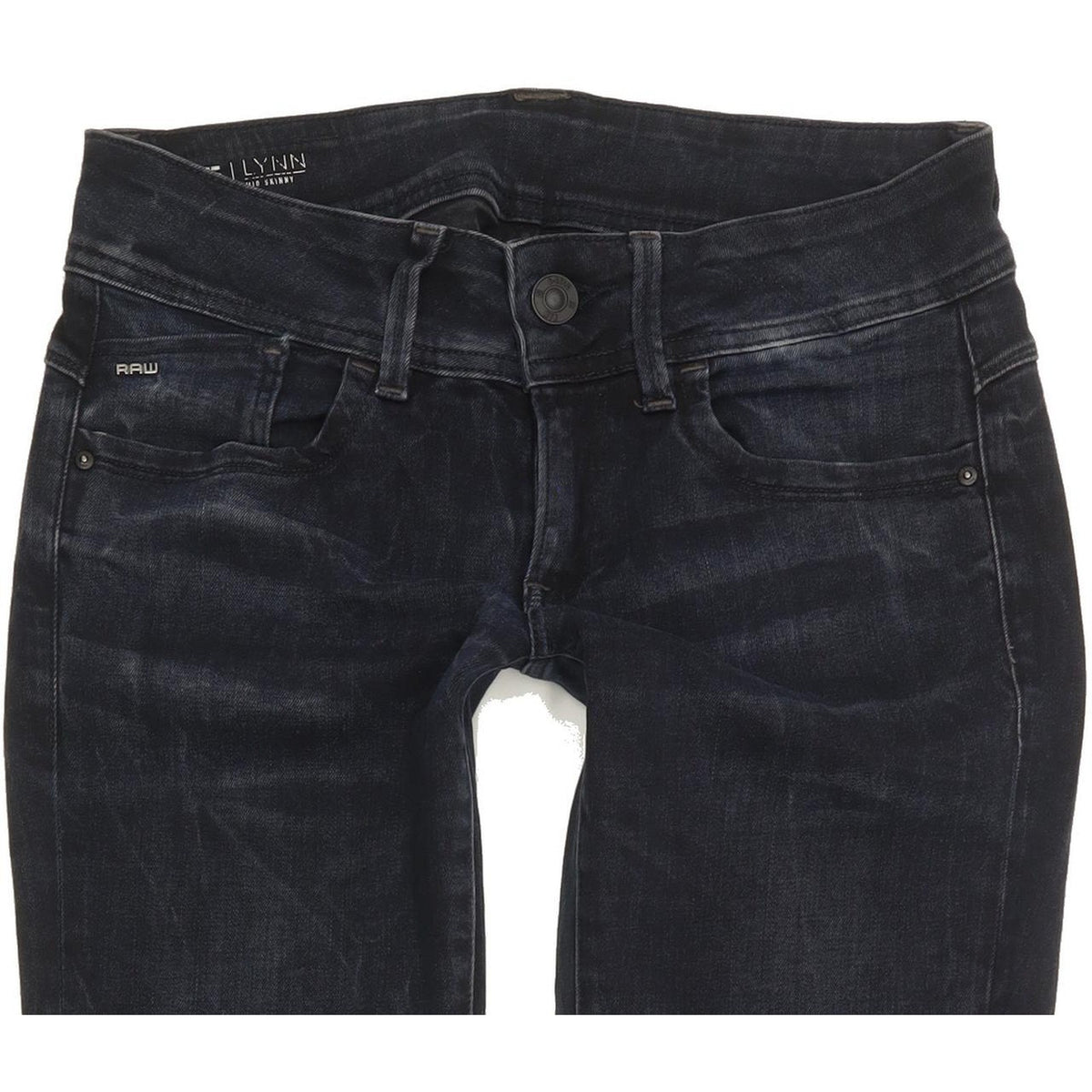 G-Star Lynn Mid Women Navy Skinny Slim Stretch Jeans W26 L32