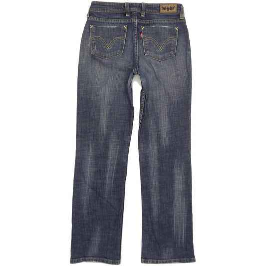 Levi's 627 Women Blue Straight Slim Stretch Jeans W28 L28