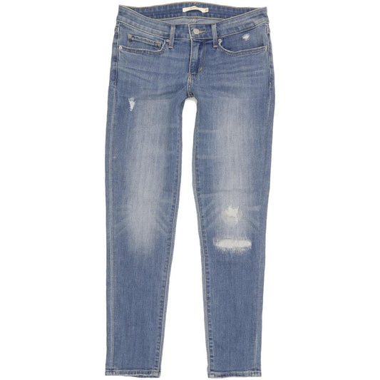 Levi's 711 Women Blue Skinny Slim Stretch Jeans W27 L28