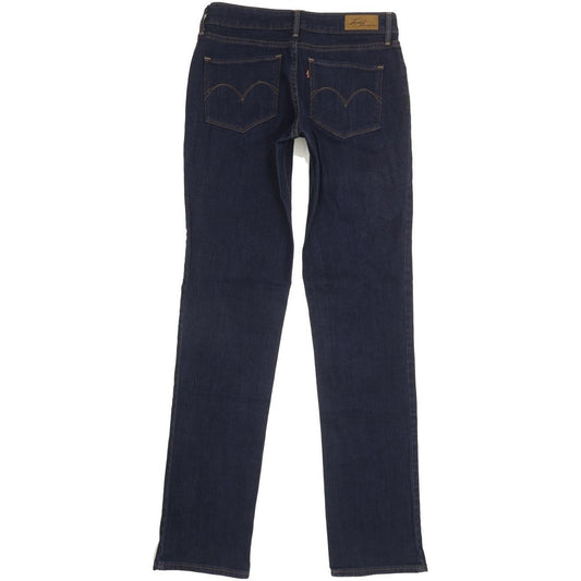 Levi's Bold Curve Women Blue Straight Slim Stretch Jeans W29 L34