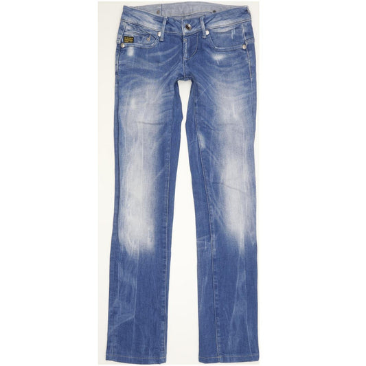 G-Star Midge Women Blue Straight Slim Stretch Jeans W26 L32