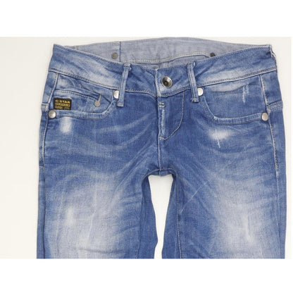 G-Star Midge Women Blue Straight Slim Stretch Jeans W26 L32