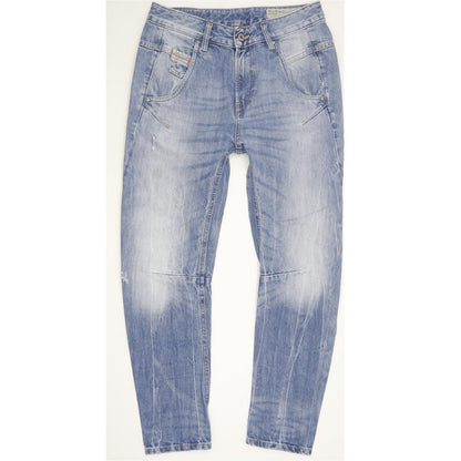 Diesel Fayza 0816P Blue Tapered Relaxed Boyfriend Jeans High Waisted W24 L30