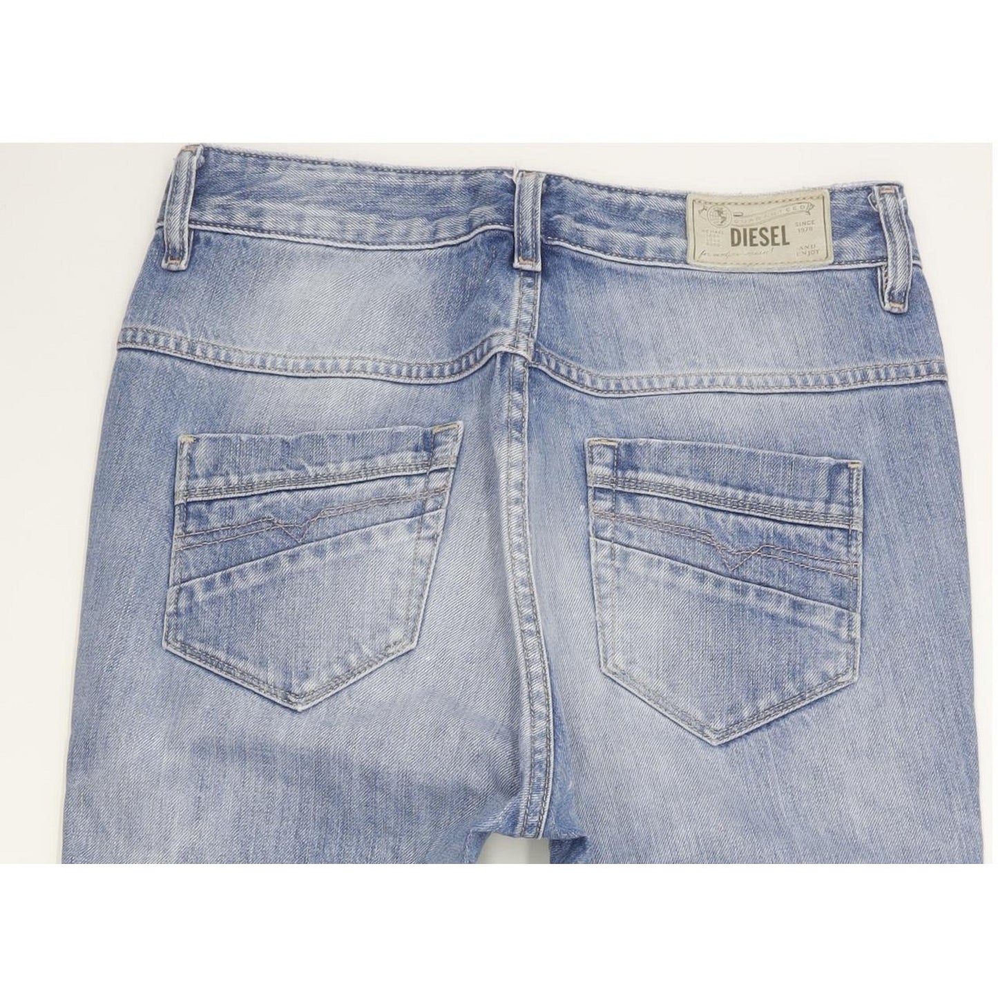 Diesel Fayza 0816P Blue Tapered Relaxed Boyfriend Jeans High Waisted W24 L30