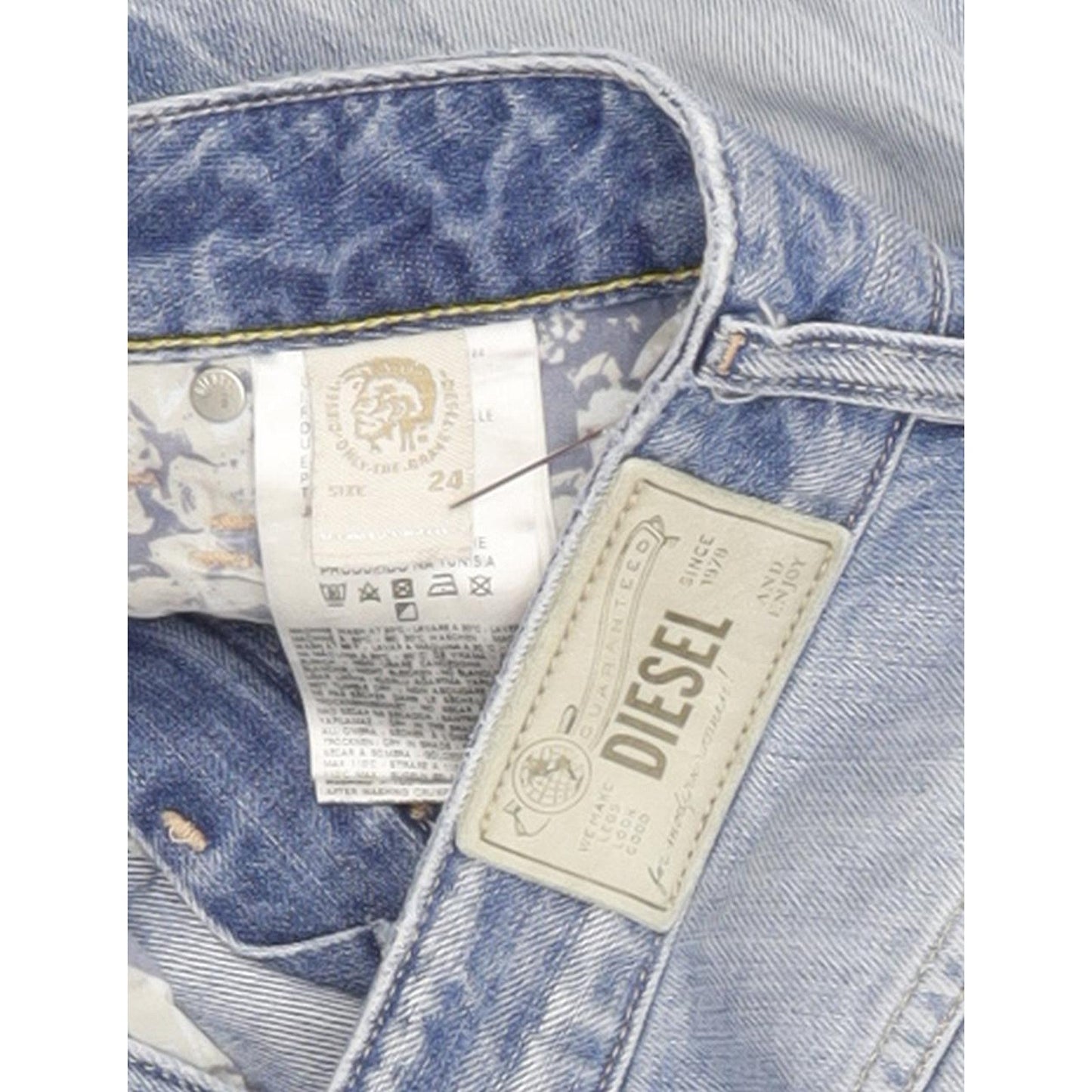 Diesel Fayza 0816P Blue Tapered Relaxed Boyfriend Jeans High Waisted W24 L30